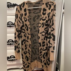 🌸 SHEIN leopard print cardigan